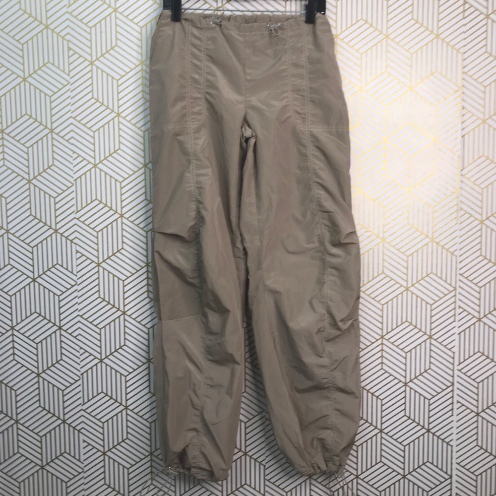 I.AM.GIA Womens Ruched Drawcord Pants 2XS Light Tan Pull On Stretch 30x32